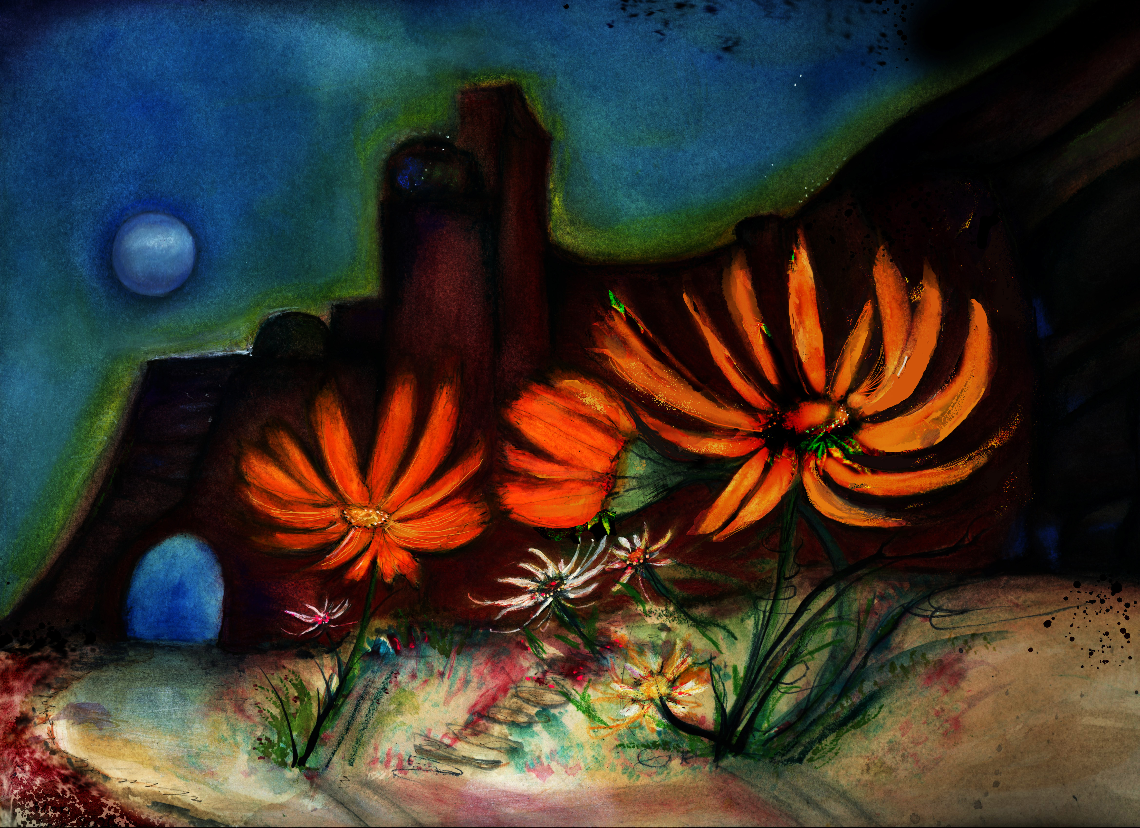 moonlight on a clear night